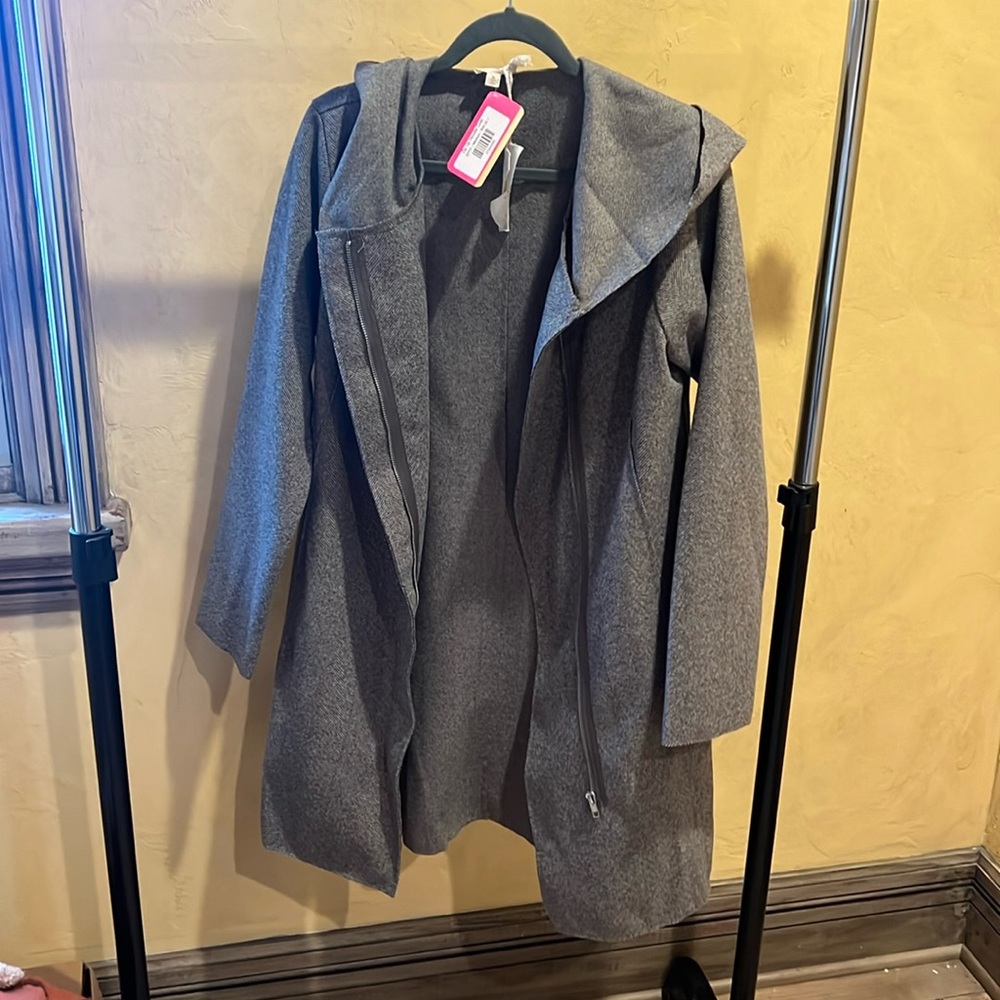 Lightweight zip up hoodie coat